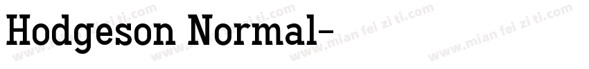 Hodgeson Normal字体转换
